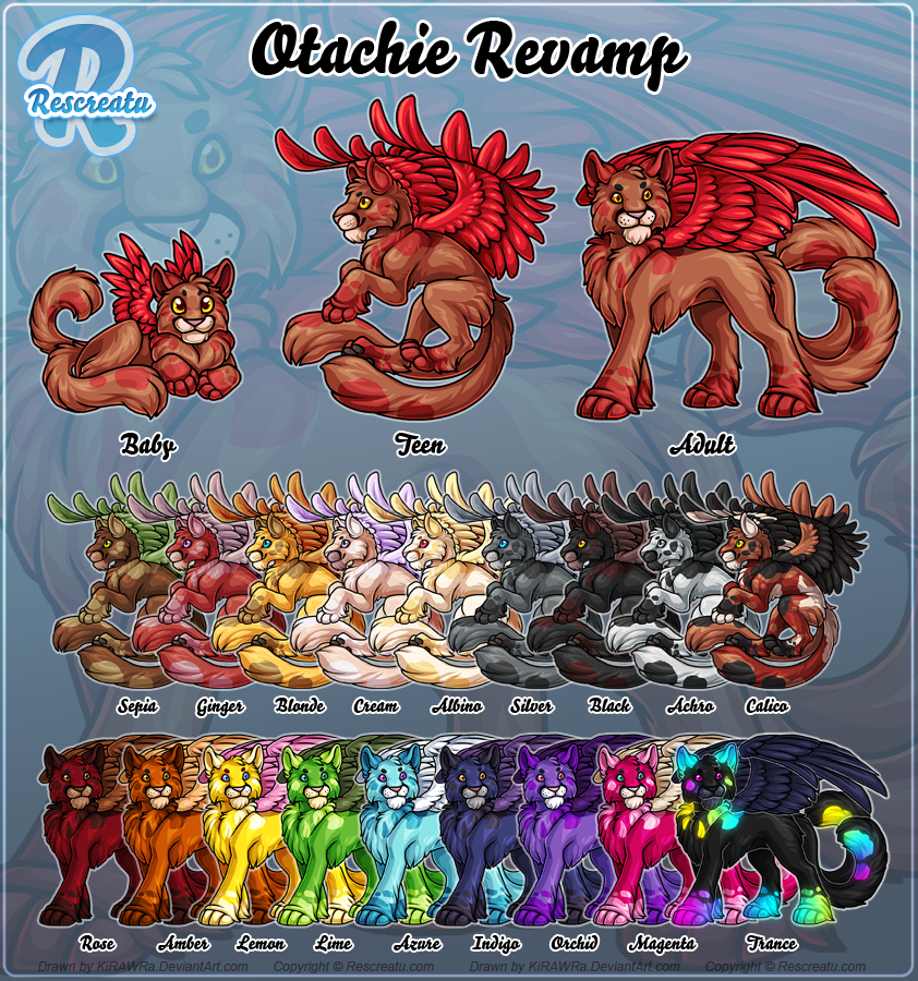 artwork of the otachie species from the virtual pet game rescreatu