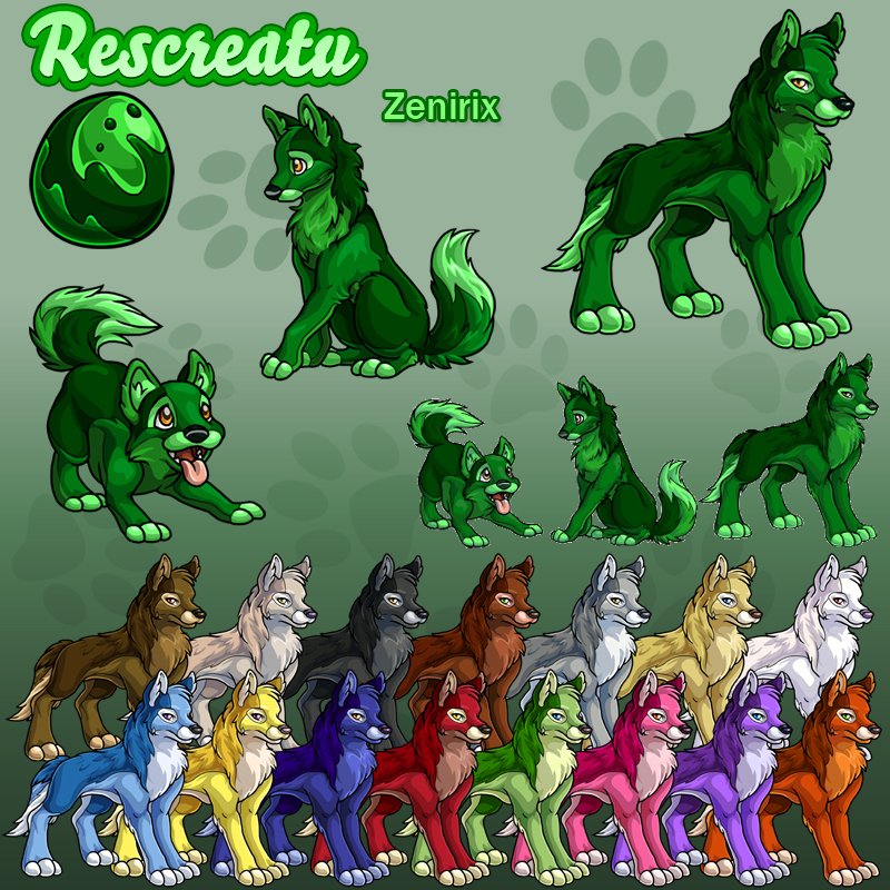 artwork of the zenirix species from the virtual pet game rescreatu