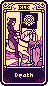 pixel art of tarot card death