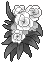 pixel art of white flowers