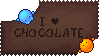small stamp animated image: I -heart- Chocolate